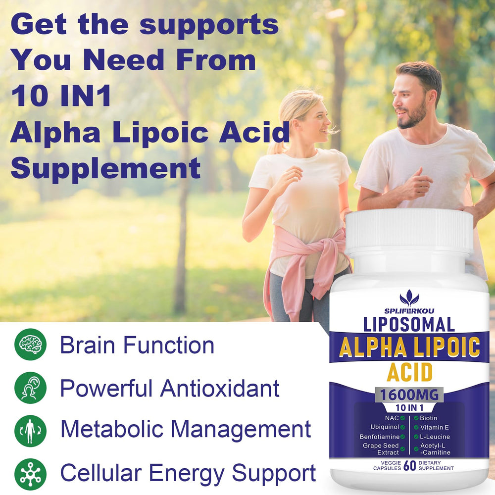 Supplement facts panel for Spliferkou Alpha Lipoic Acid 1600mg