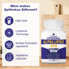 Liposome delivery technology visual for Spliferkou ALA supplement