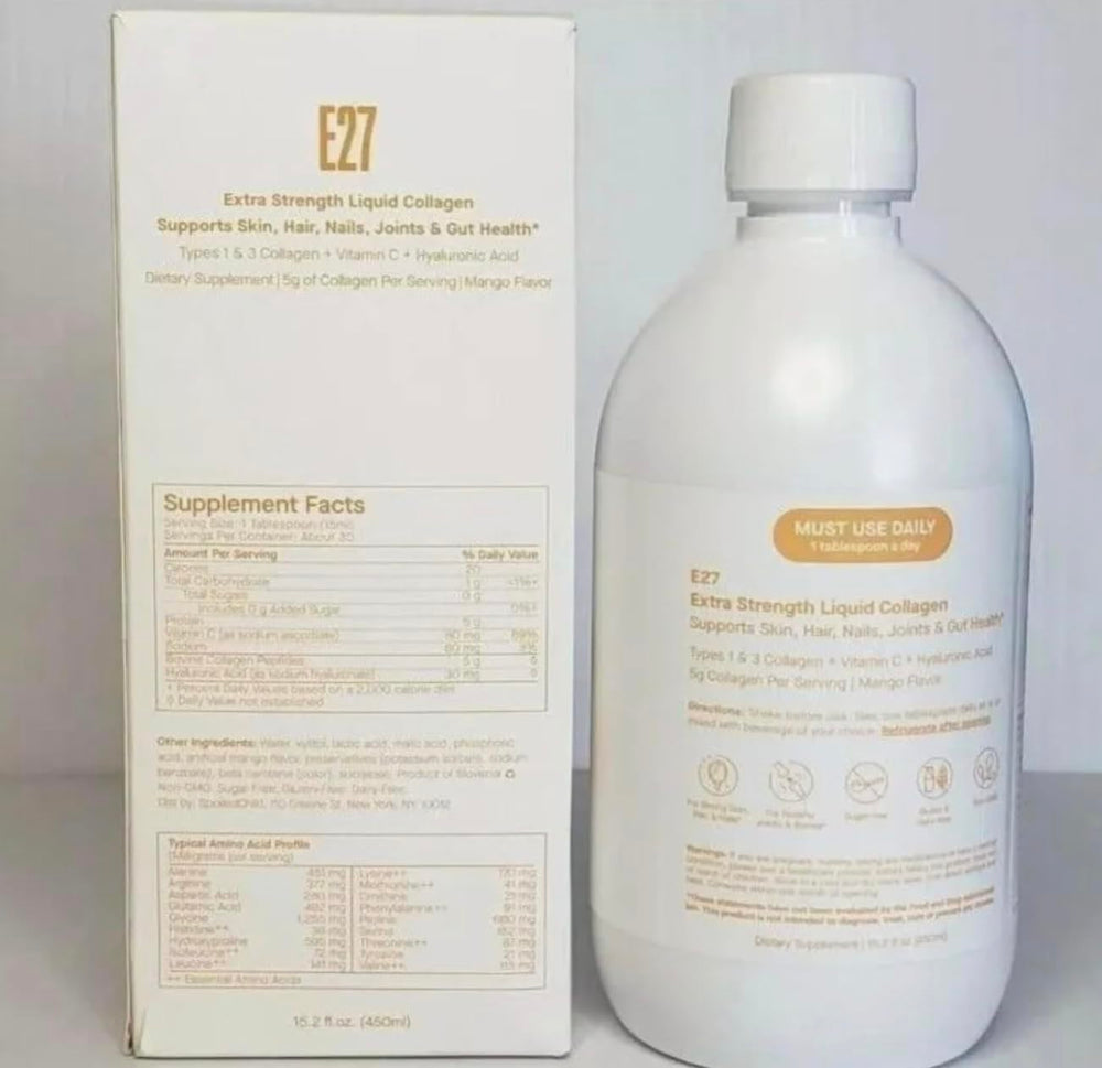 SpoiledChild Mango Liquid Collagen bottle – mango flavor label