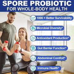 Acid-resistant spore probiotic capsules