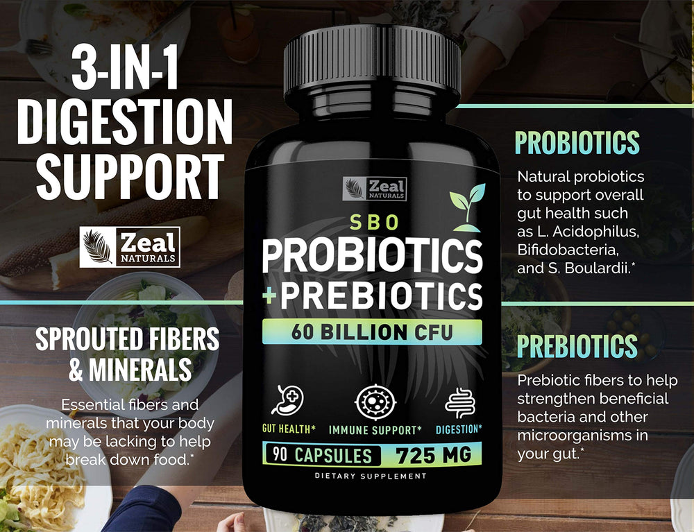 Spore probiotic blend capsules and packaging