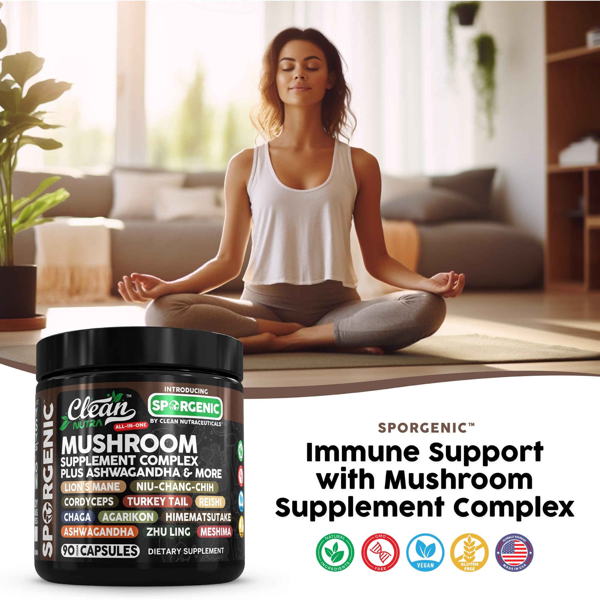 Digestive and immune health benefits from mushroom blend