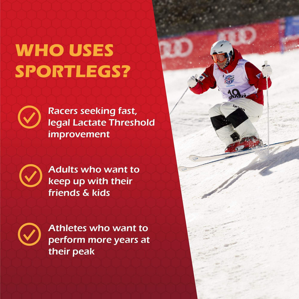 Endurance support graphic for athletes using SPORTLEGS