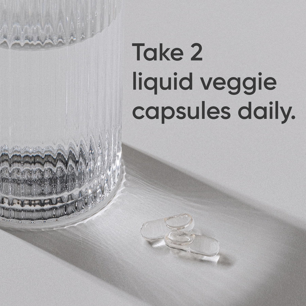 Two veggie capsules daily with food