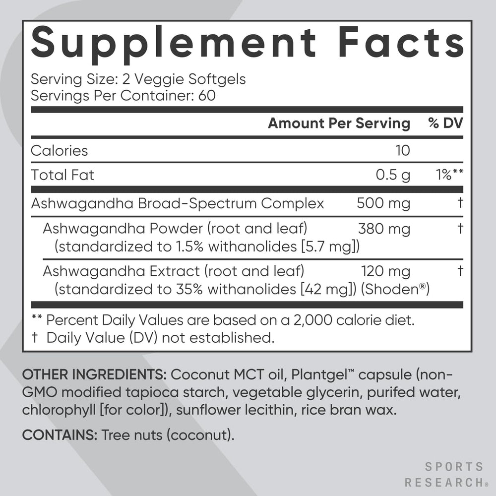 Third-party testing badge on Sports Research packaging