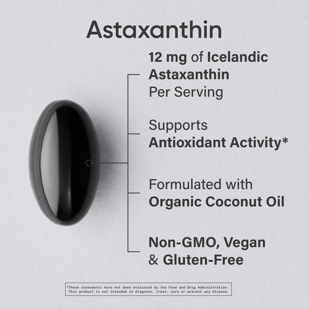 Close-up of astaxanthin softgels derived from Haematococcus pluvialis algae