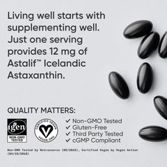60-count vegan astaxanthin softgels bottle with label