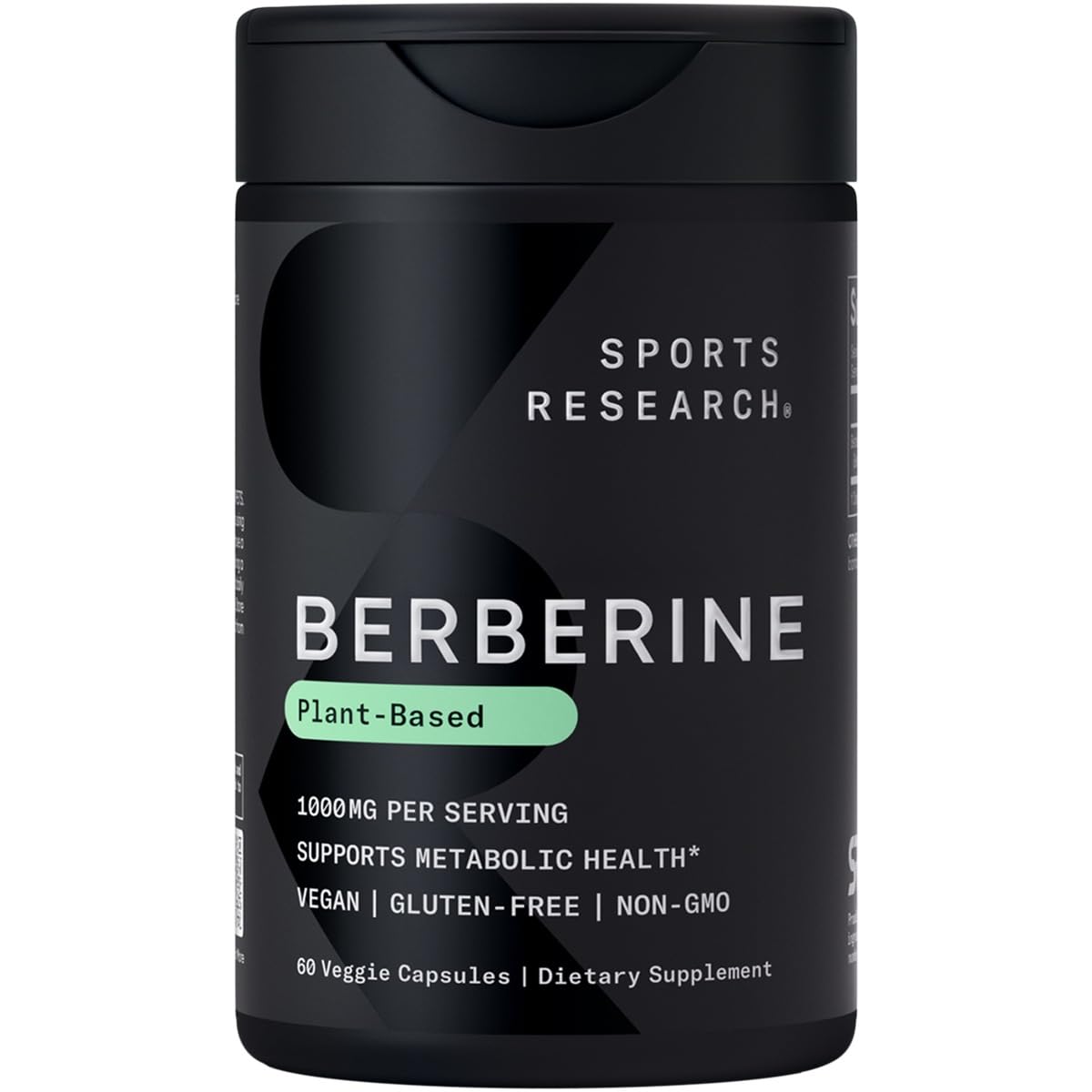 Sports Research Berberine bottle on white background