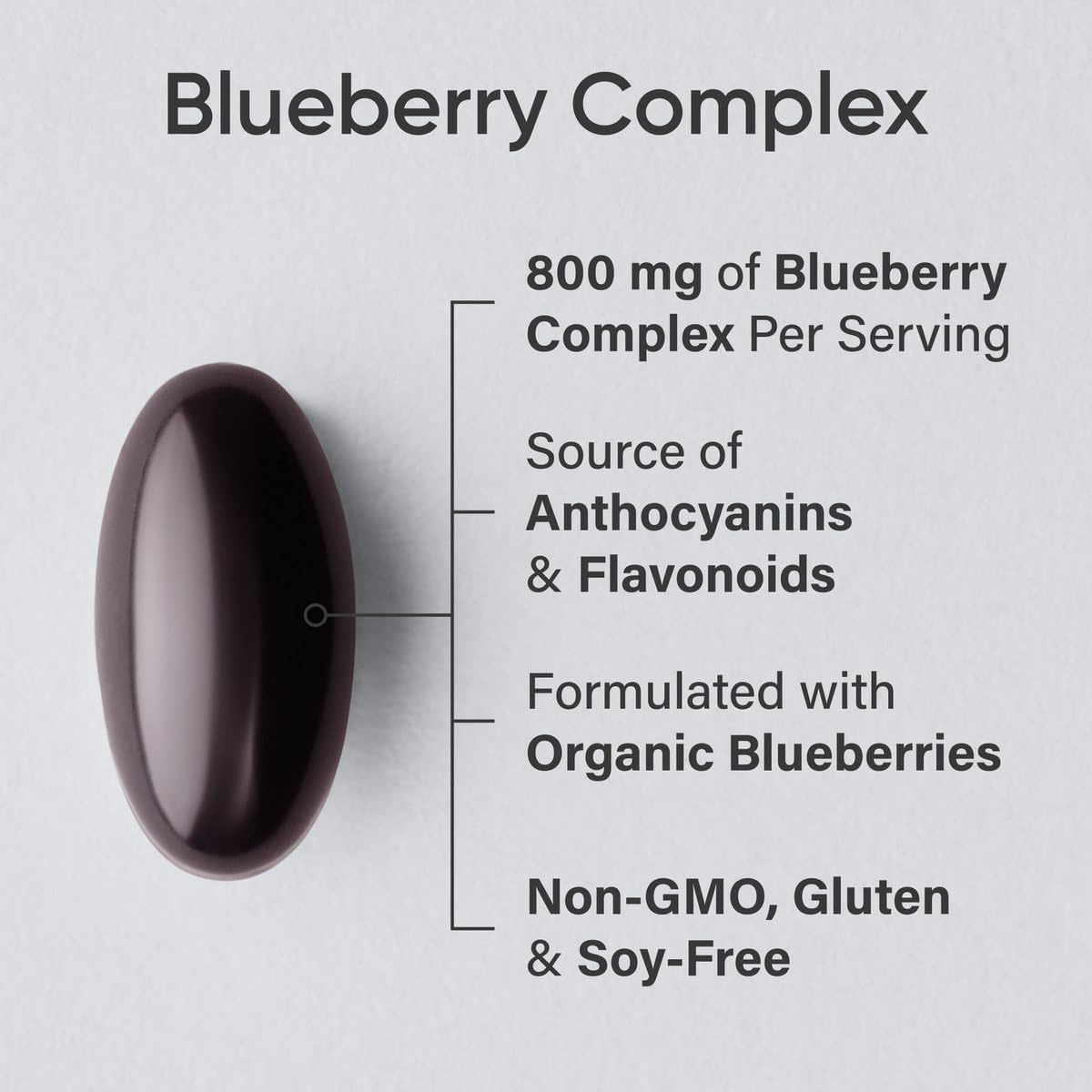 Organic blueberries used in the Blueberry Fruit Complex