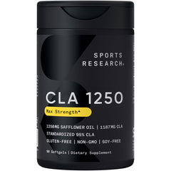 Sports Research CLA bottle with 90 softgels