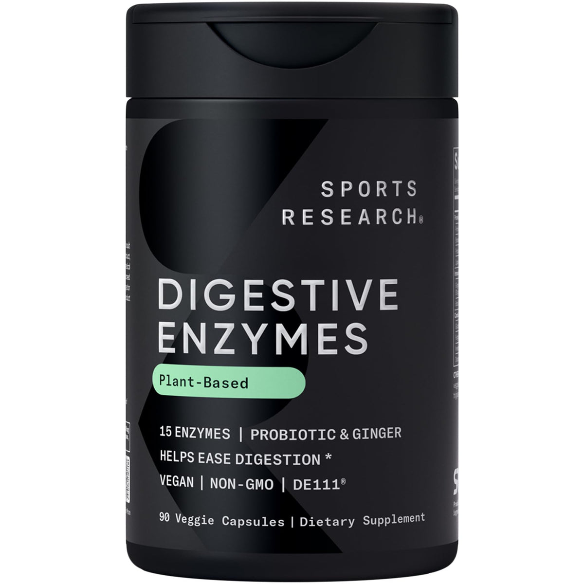 Sports Research Digestive Enzymes bottle with label visible