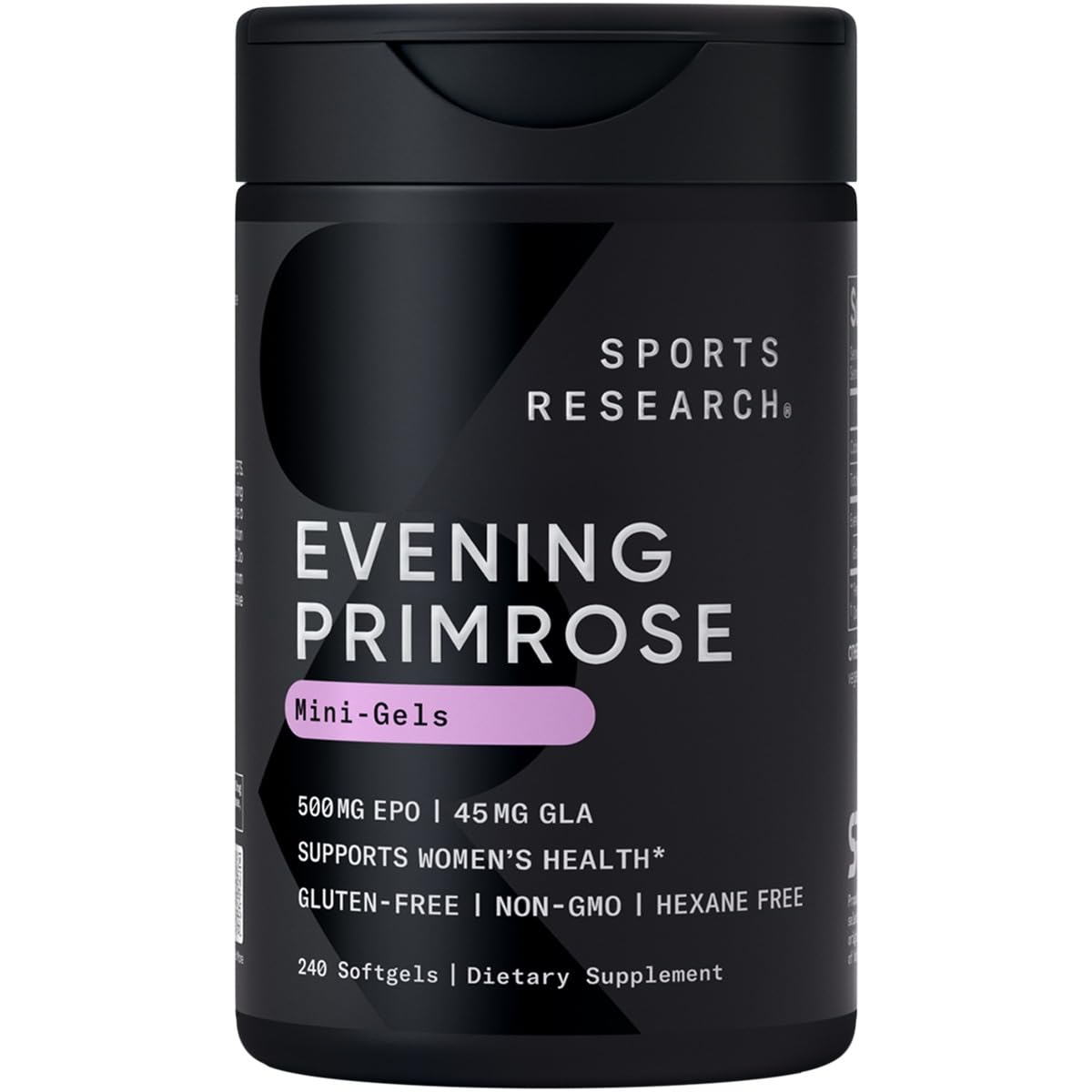 Sports Research Evening Primrose Oil 500mg bottle