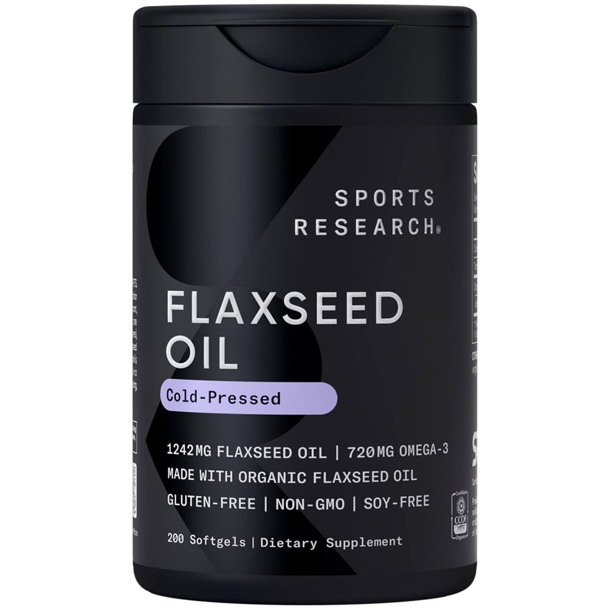 Main product image for Sports Research Flaxseed Oil Softgels 1242mg