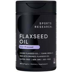 Main product image for Sports Research Flaxseed Oil Softgels 1242mg
