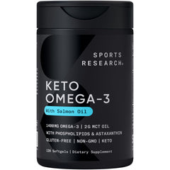 Sports Research Keto Omega Fish Oil 1400mg bottle with label