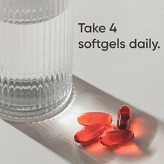 Back panel of bottle highlighting Omega-3 content and ingredients