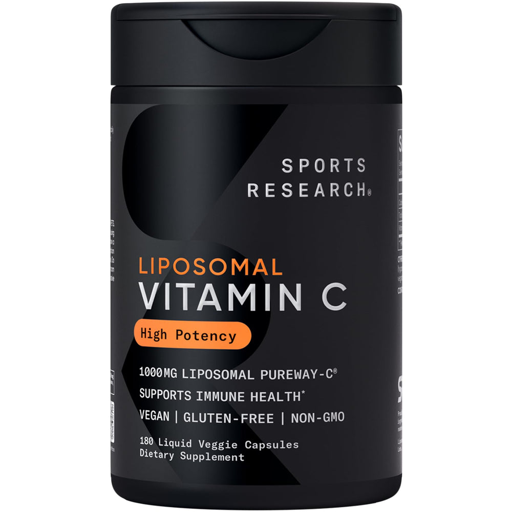 Sports Research liposomal vitamin C bottle label