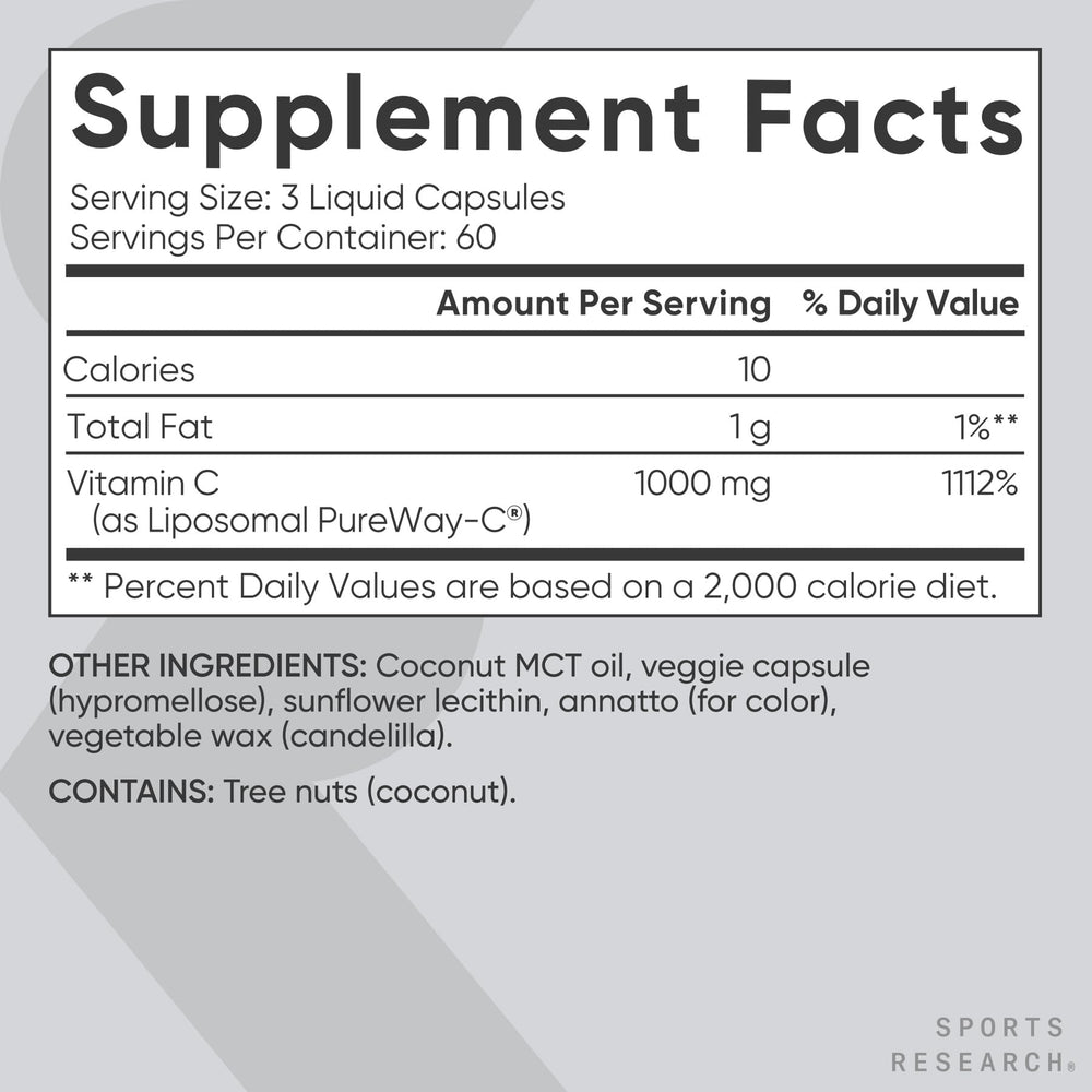 Gluten free vegan supplement label with icons