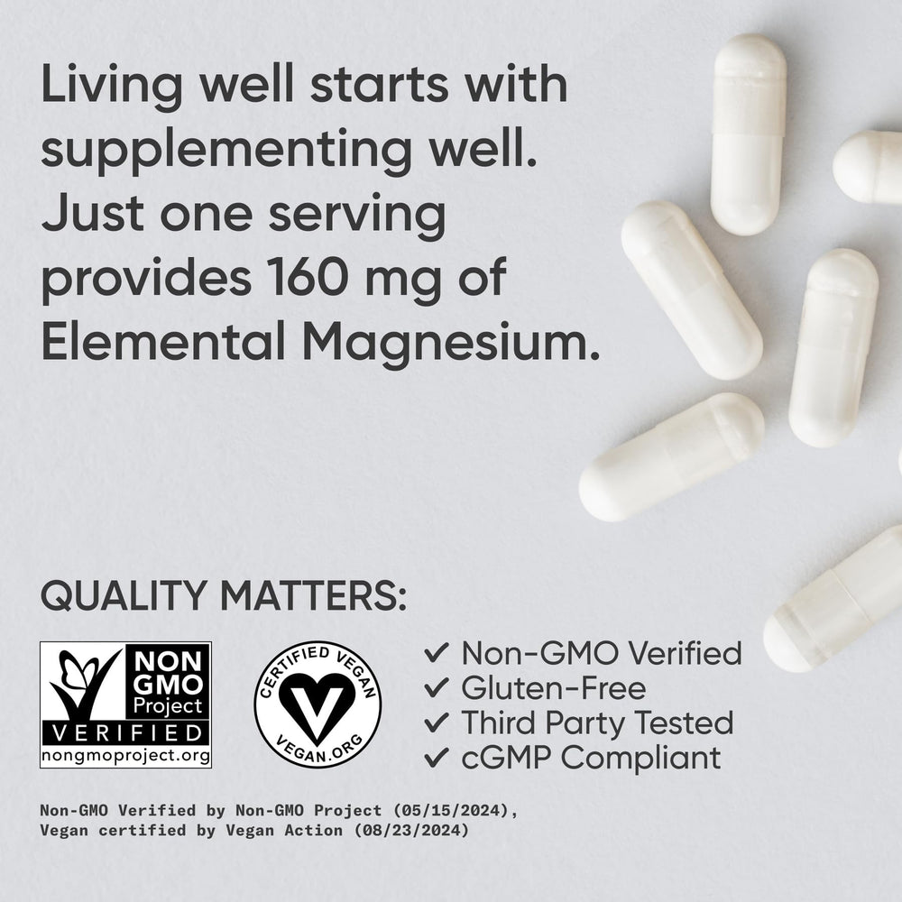 Close-up of '160 mg per serving' text on packaging