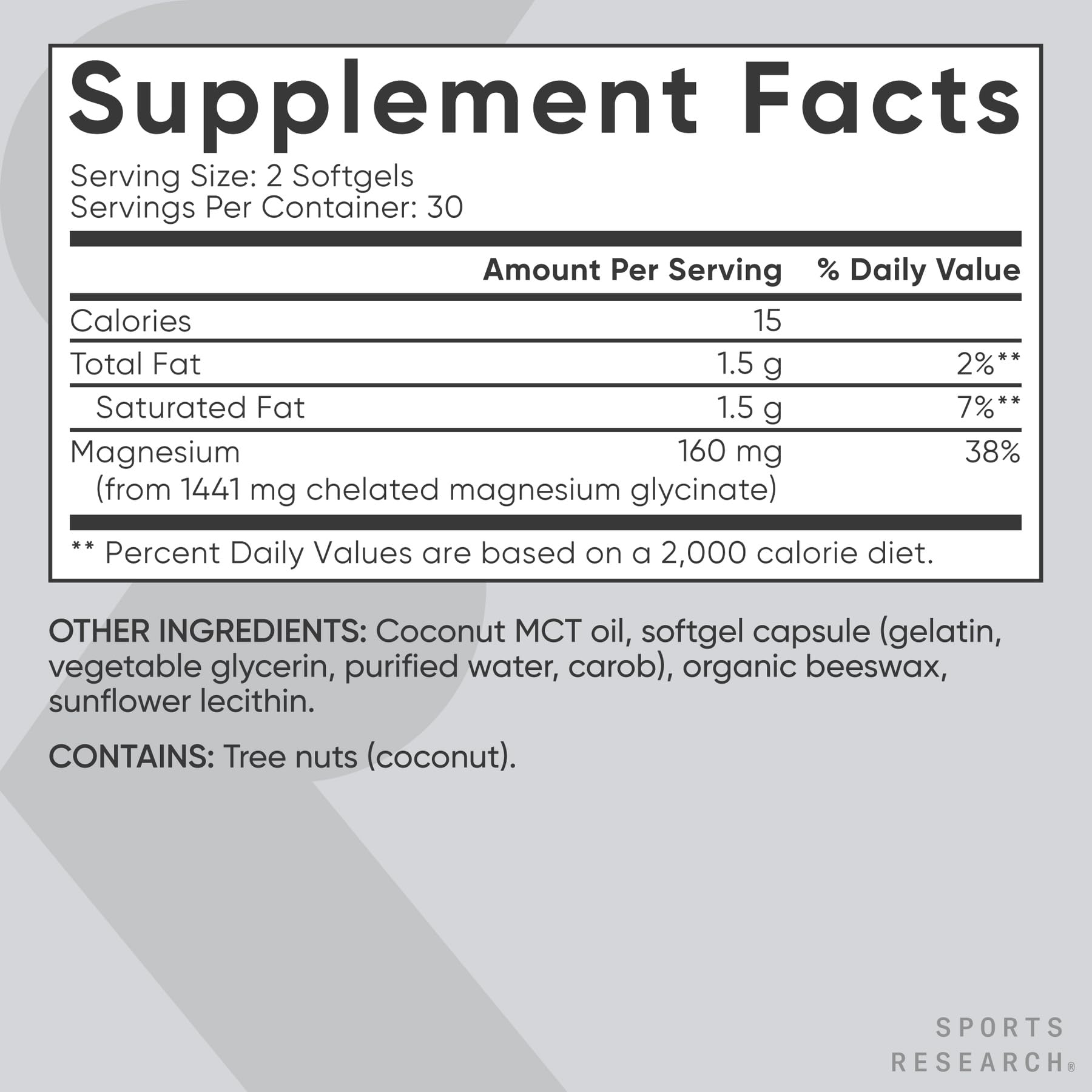 Sunflower lecithin supports absorption in this magnesium formula.