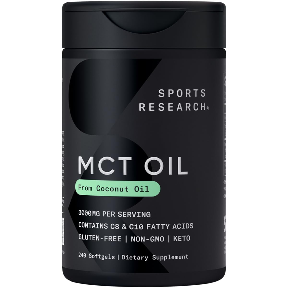 Sports Research MCT Oil Softgels bottle and packaging