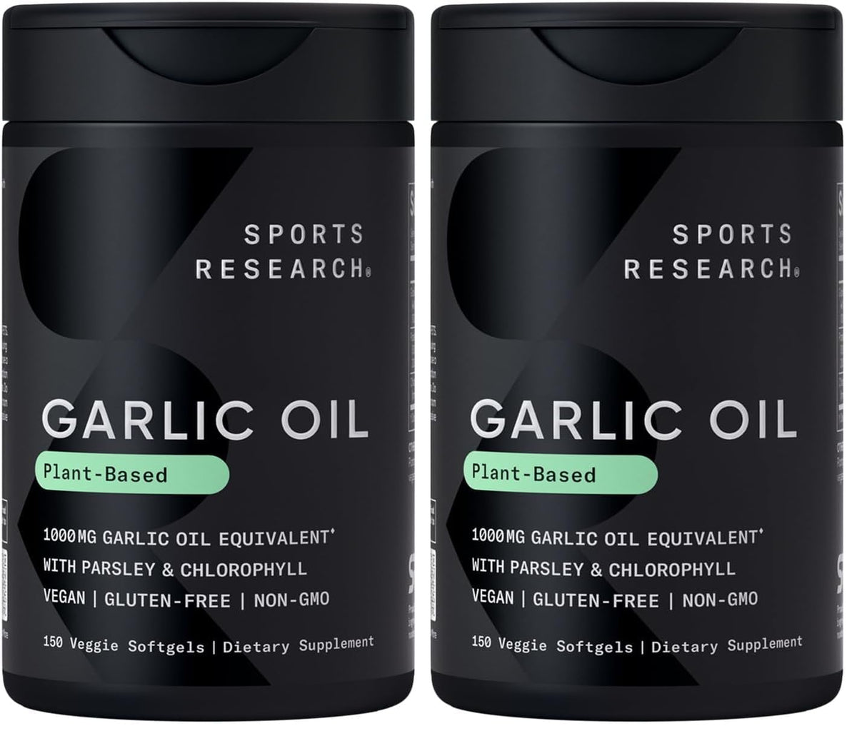 Sports Research Odorless Garlic Oil Pills bottle and packaging