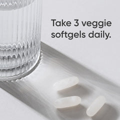 Close-up of a veggie softgel capsule