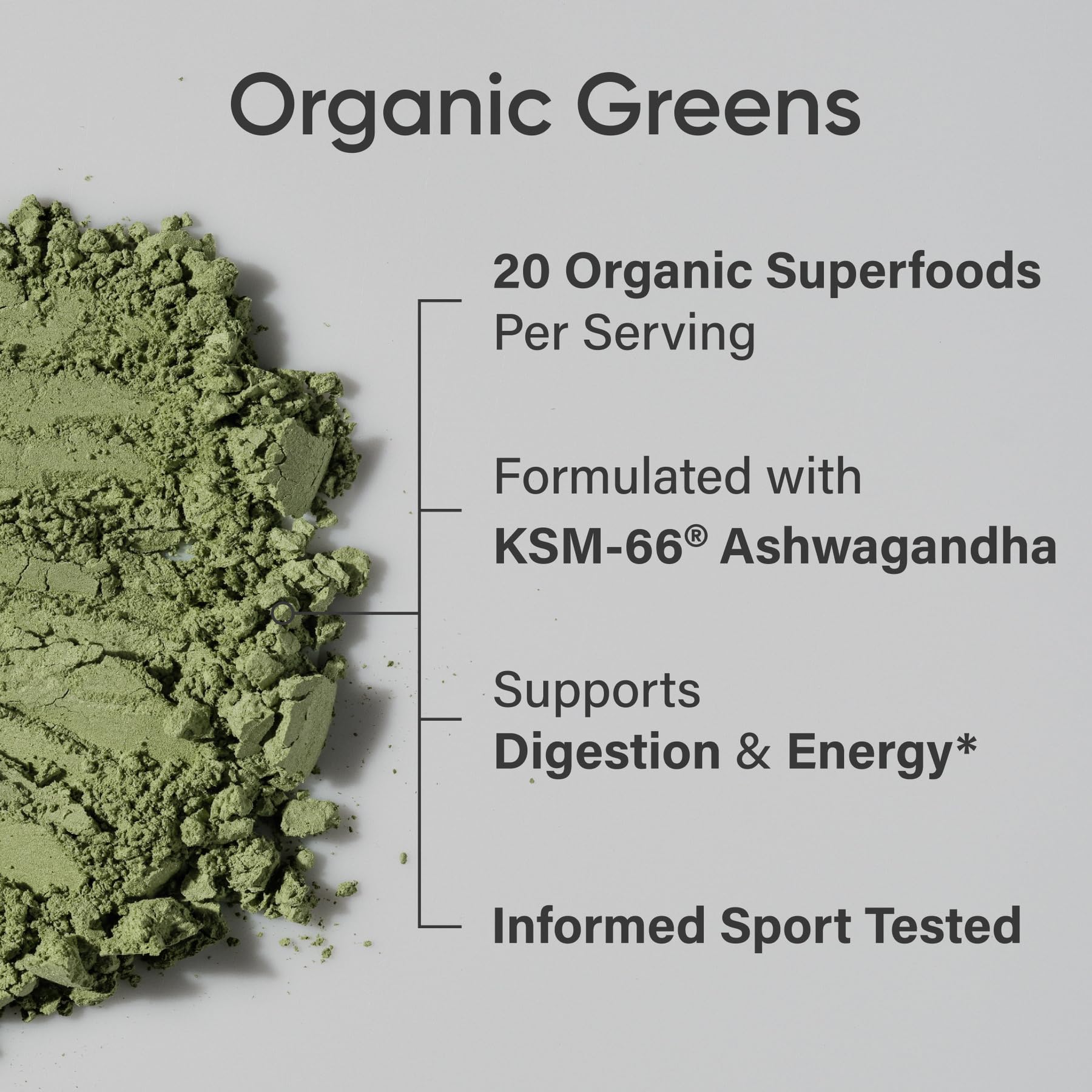 Organic superfoods blend in greens powder
