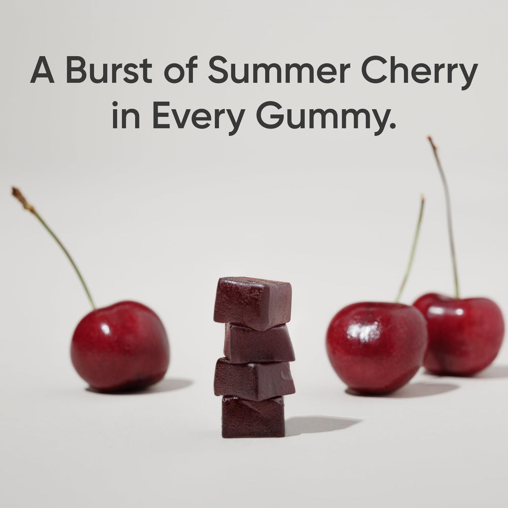 Nutrition facts close-up for Tart Cherry Gummies