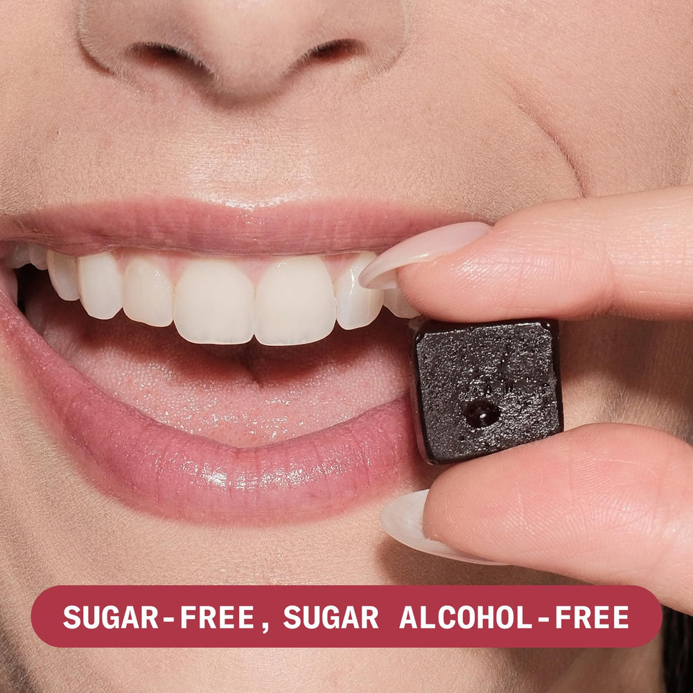 Vegan, non-GMO and gluten-free icons for Tart Cherry Gummies