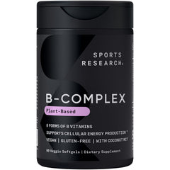 Sports Research Vitamin B-Complex 60 veggie softgels bottle hero image