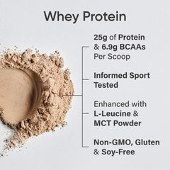 Prepared protein shake in glass