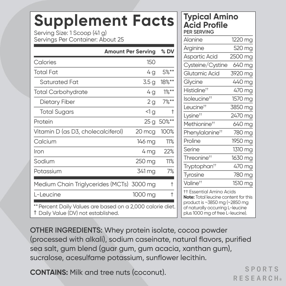 Protein powder used in baking and coffee creamer