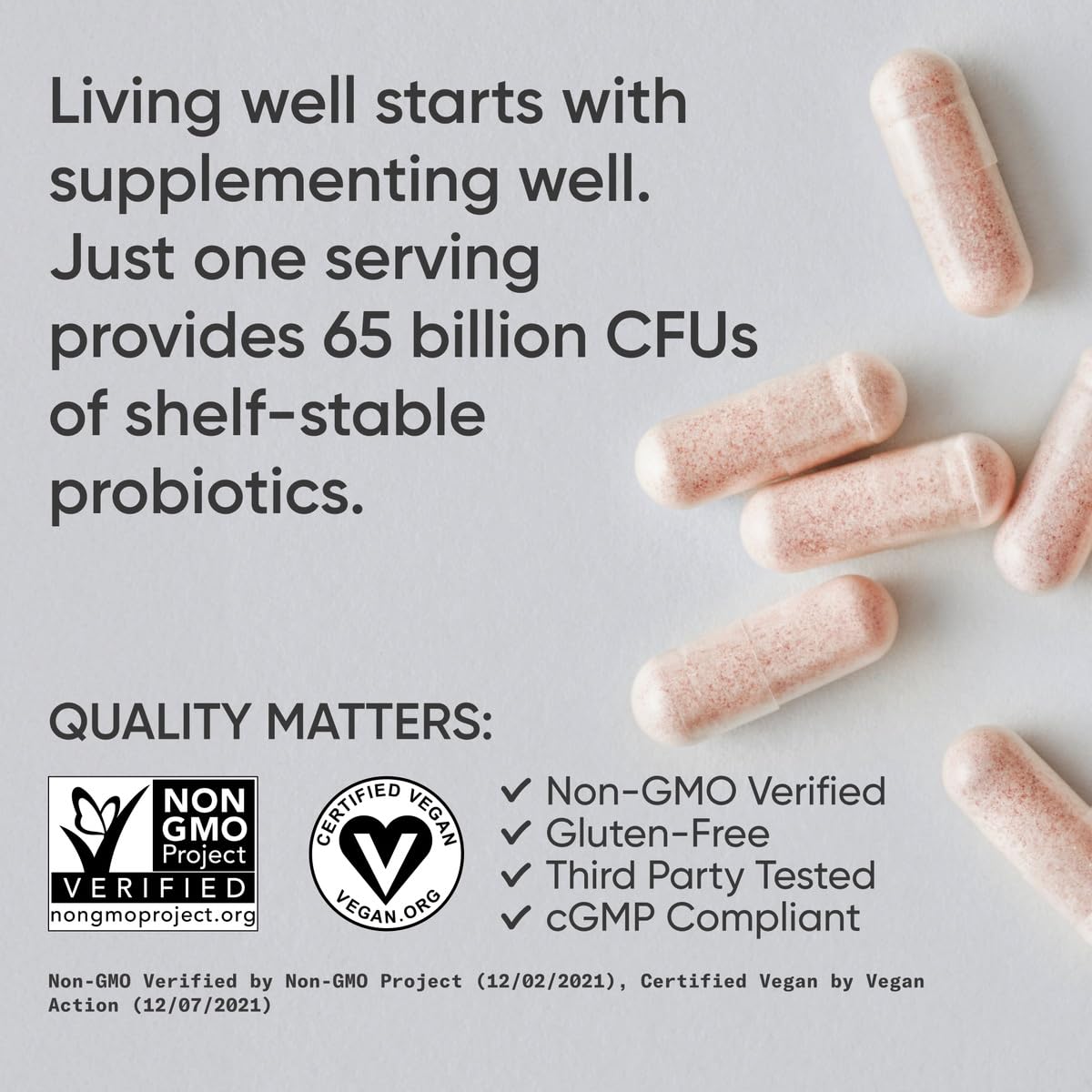 Label highlighting 16-strain shelf-stable probiotic blend