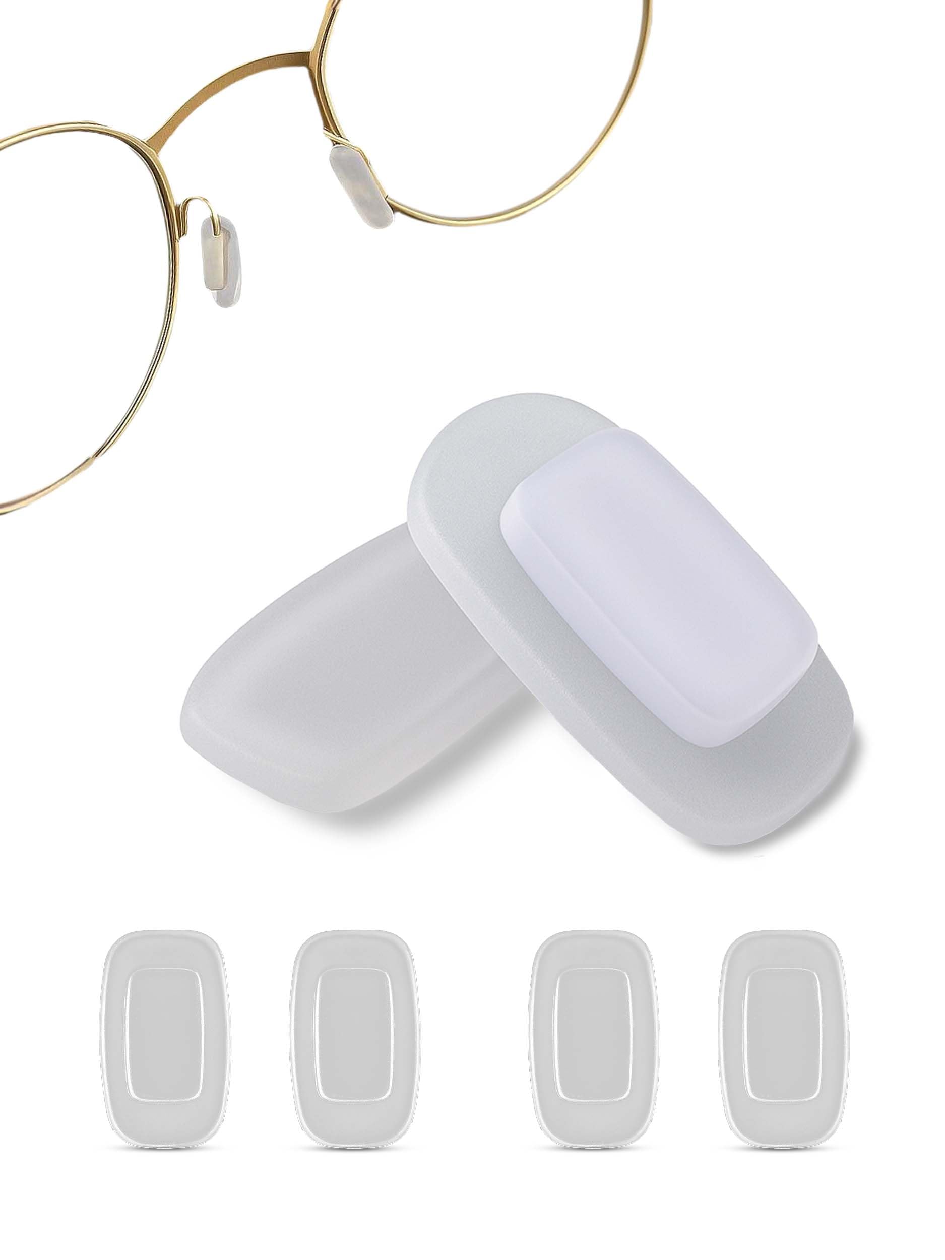 Sports Vision rectangular silicone nose pads – 11mm, white, 10-pair pack