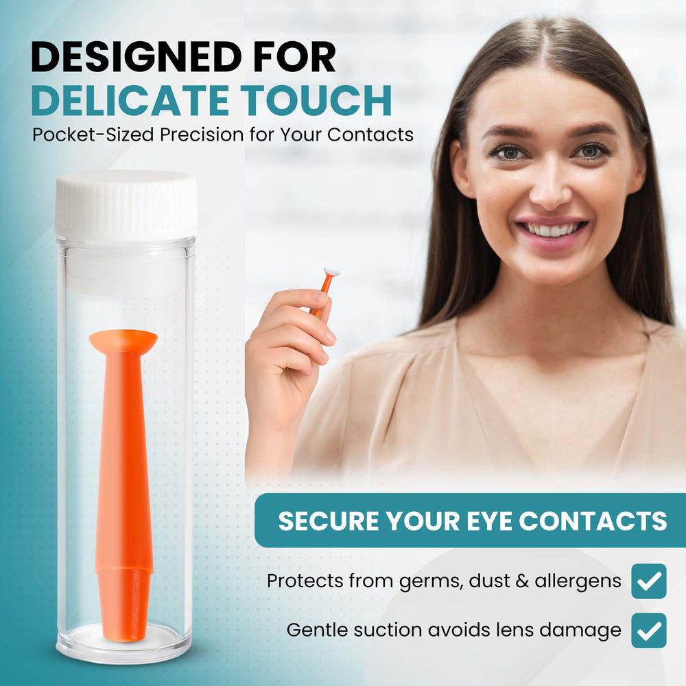 Sterile lens remover tool in clear case