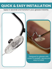 Two-pair pack of 17mm screw-in silicone nose pads for glasses
