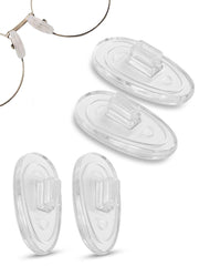 Teardrop-shaped 11mm push-in silicone nose pads for glasses