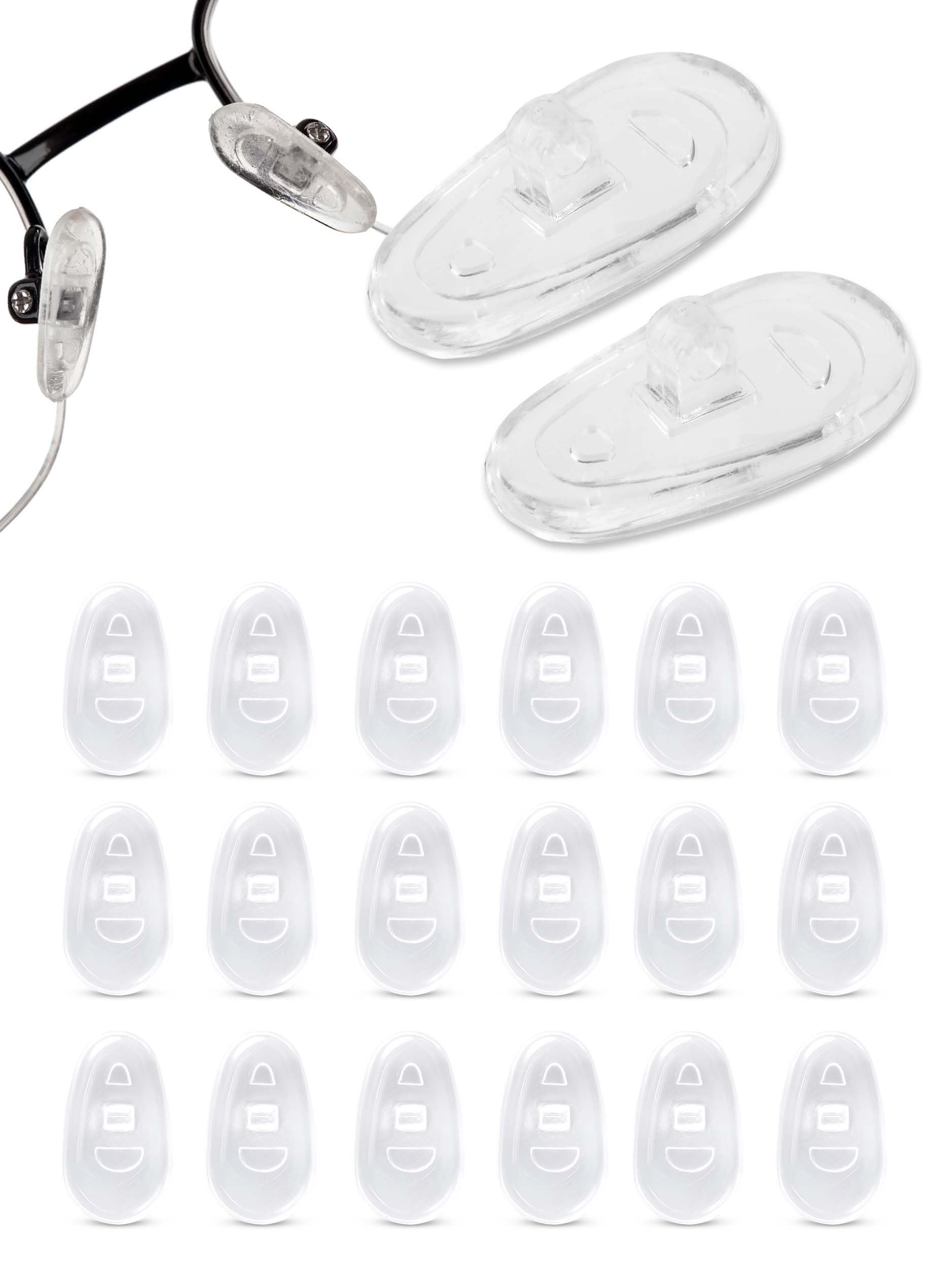 Close-up of 13mm screw-in nose pad for glasses