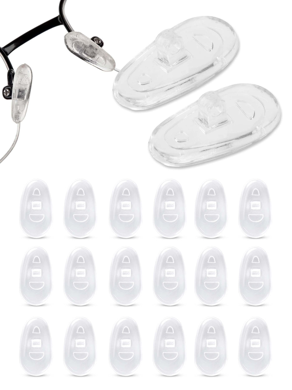Close-up of 13mm screw-in nose pad for glasses