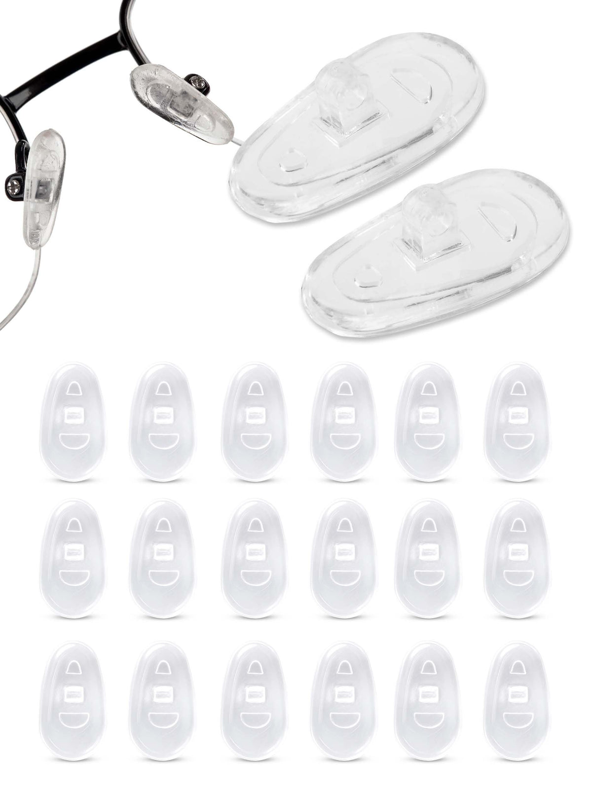 Close-up of 13mm screw-in nose pad for glasses