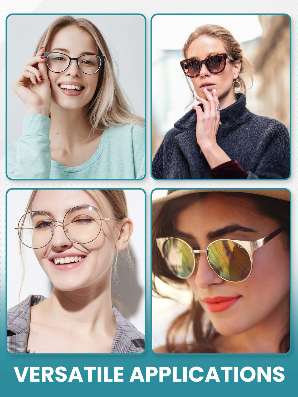 Universal-fit nose pads for metal, plastic, and rimless glasses