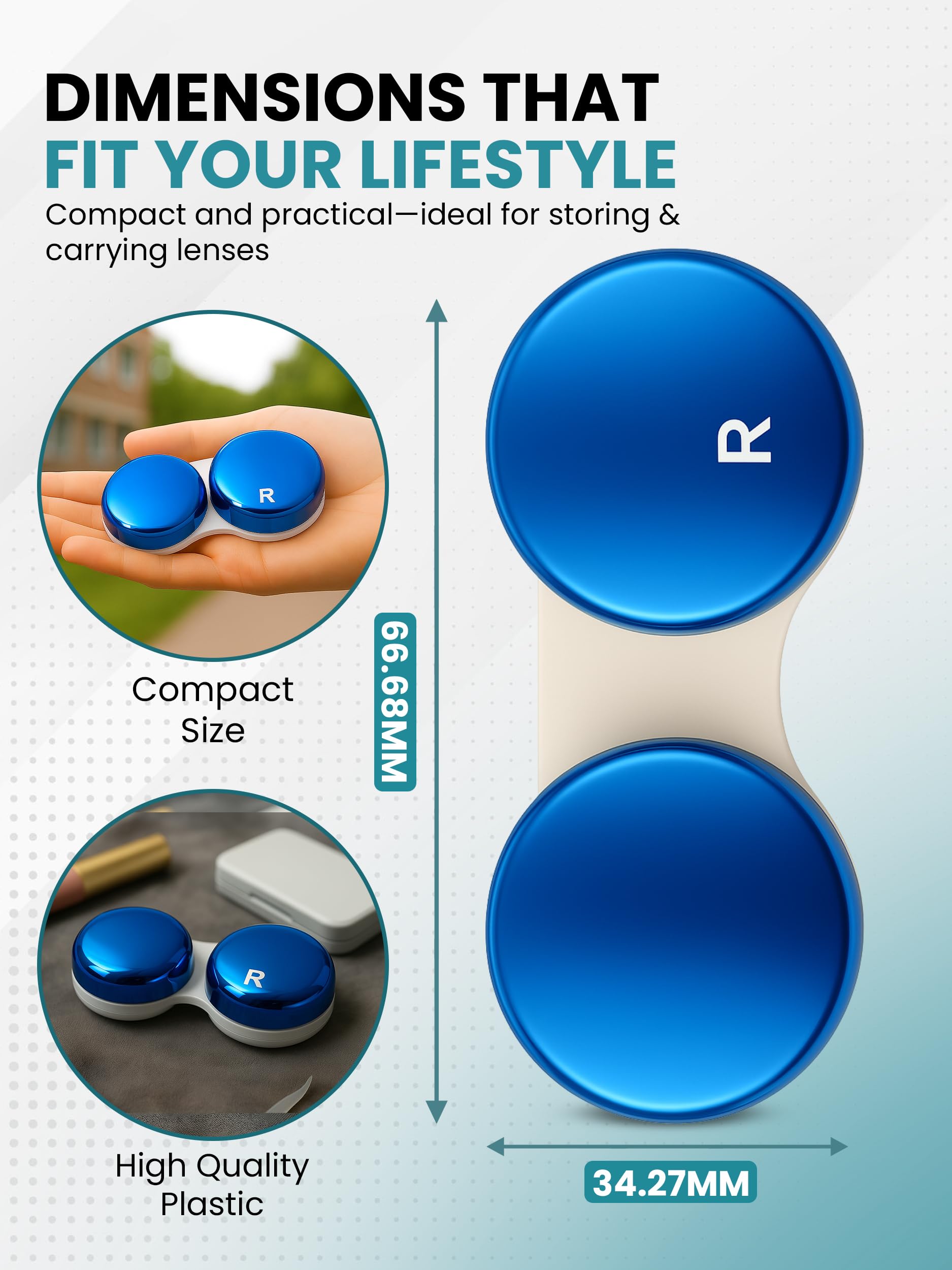 Durable plastic construction of contact lens case
