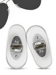 Silver 13mm RB style aviator nose pads - front view