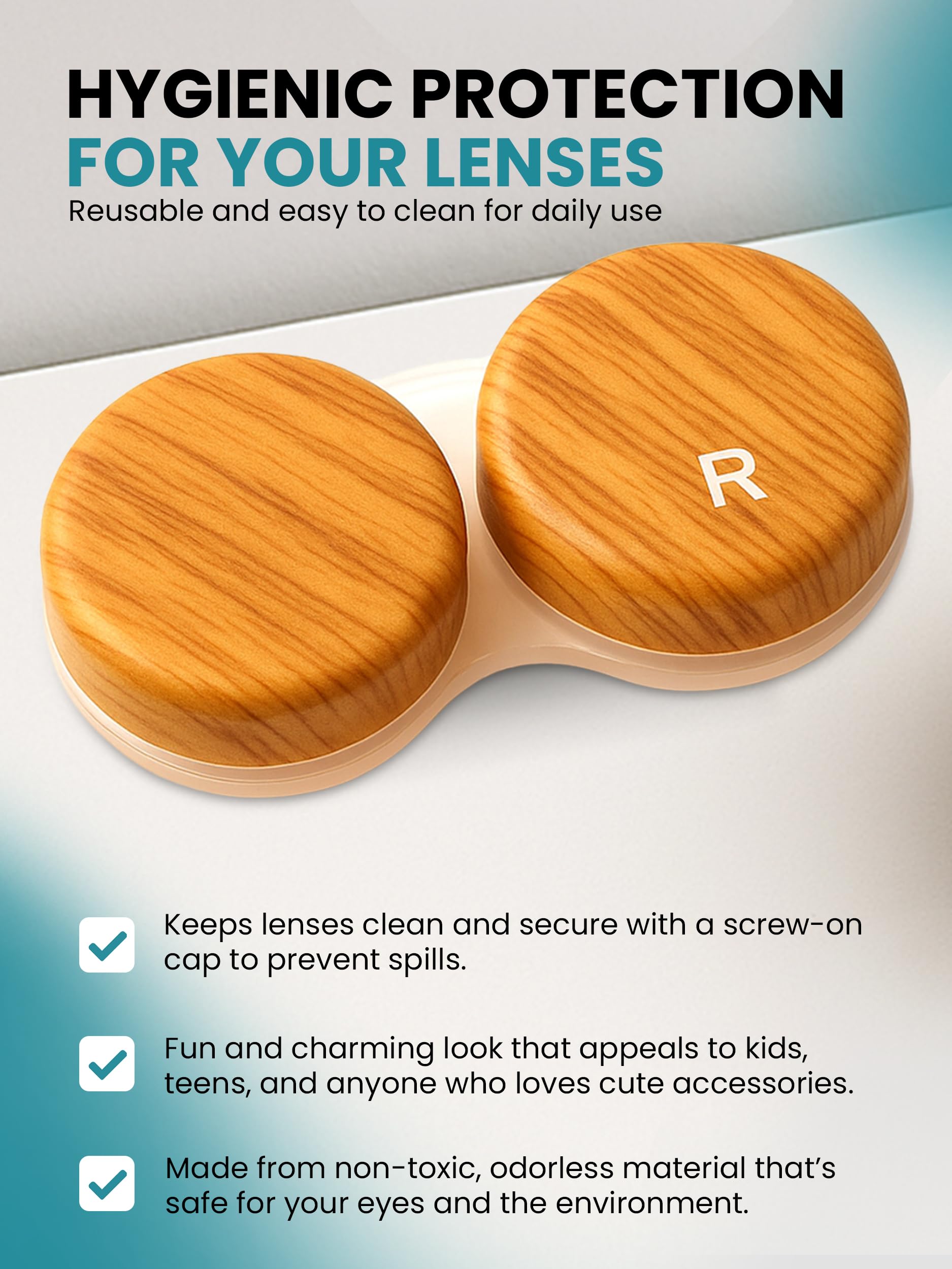 Set of three OptiCool cases in wood-effect design