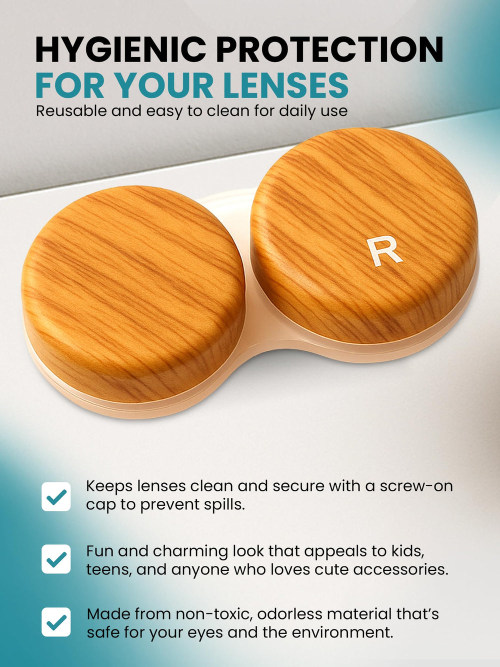 Set of three OptiCool cases in wood-effect design