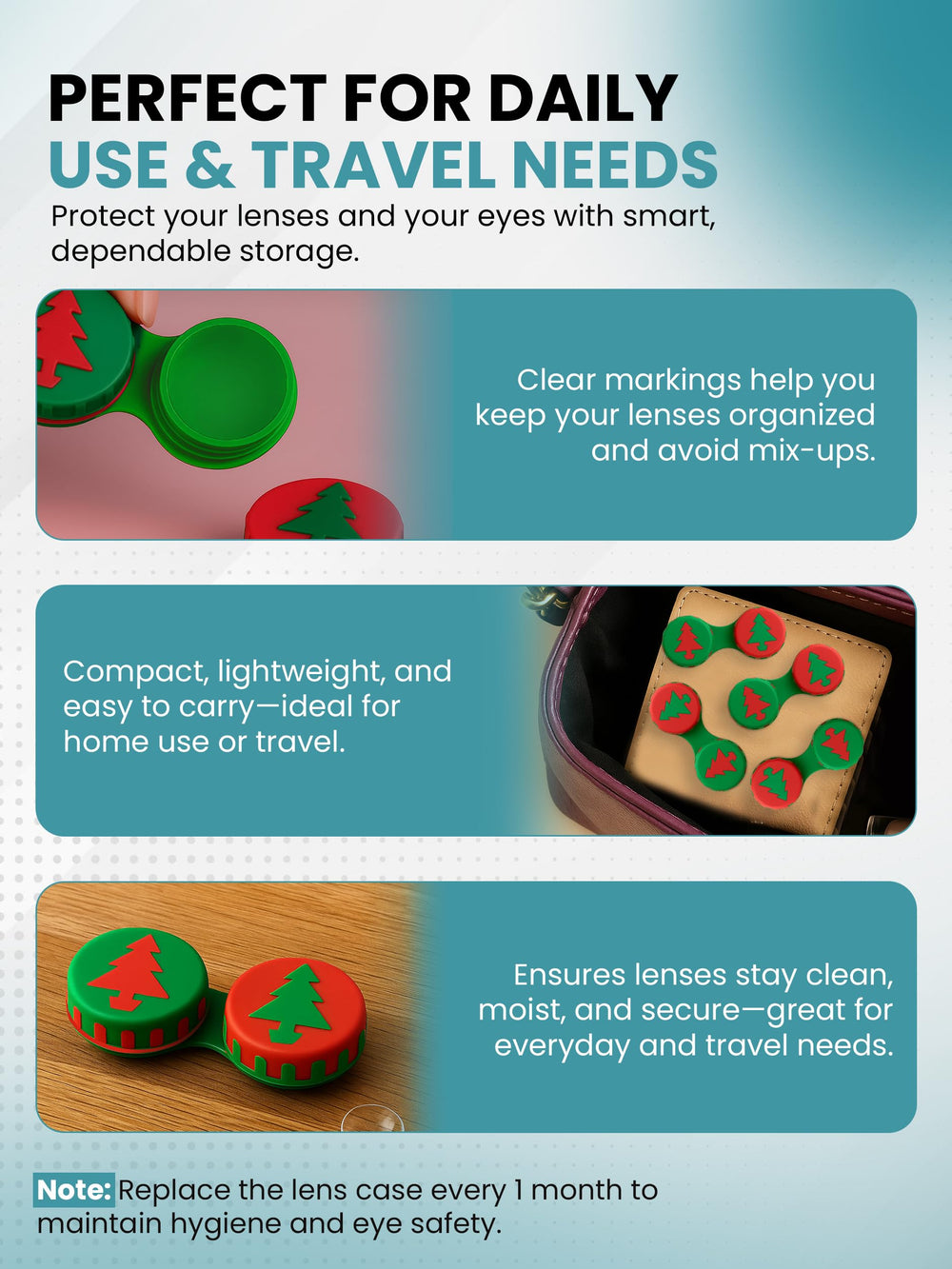 Christmas-themed travel case set for on-the-go storage