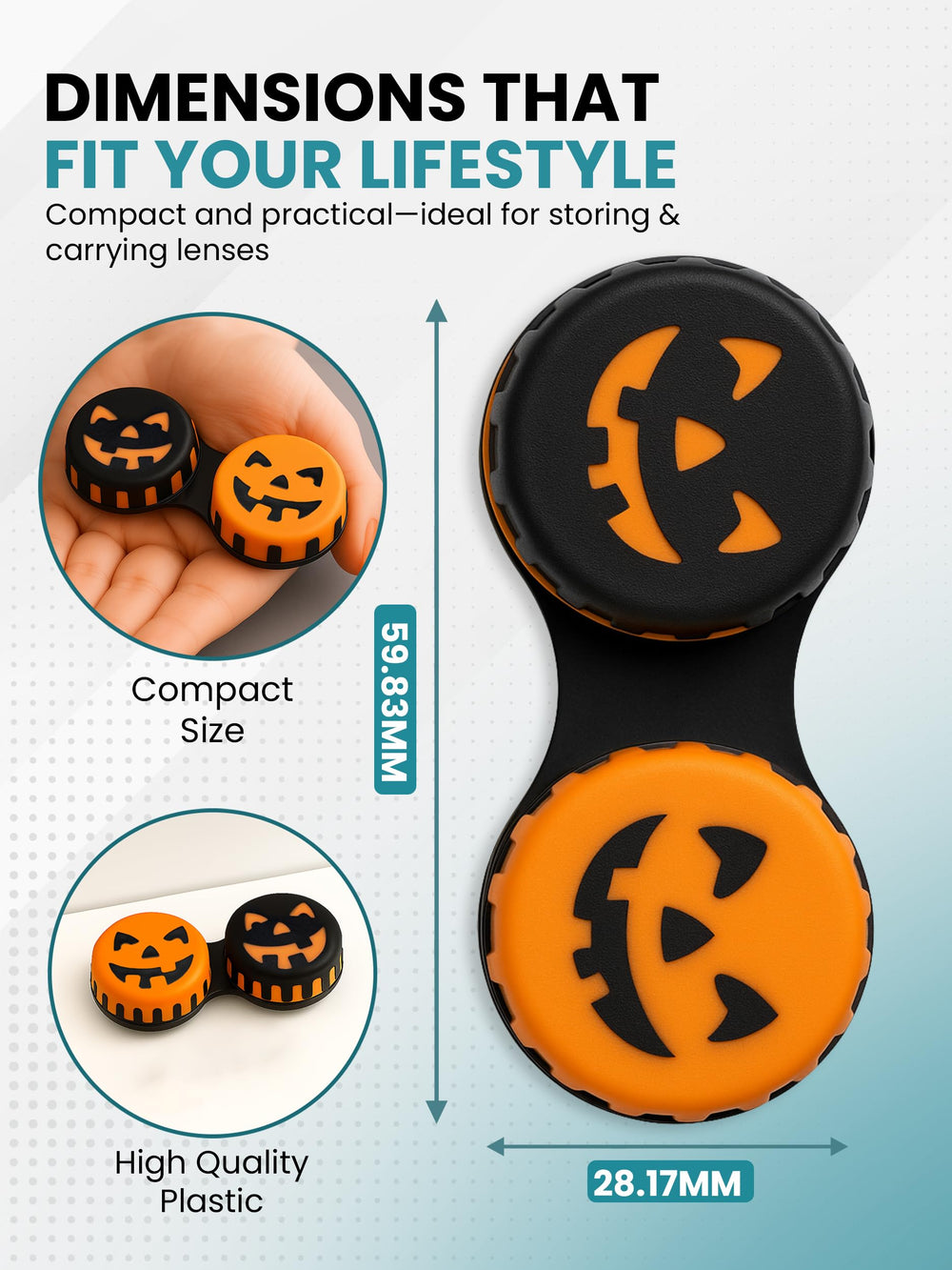 Heart-themed lens case for travel and storage