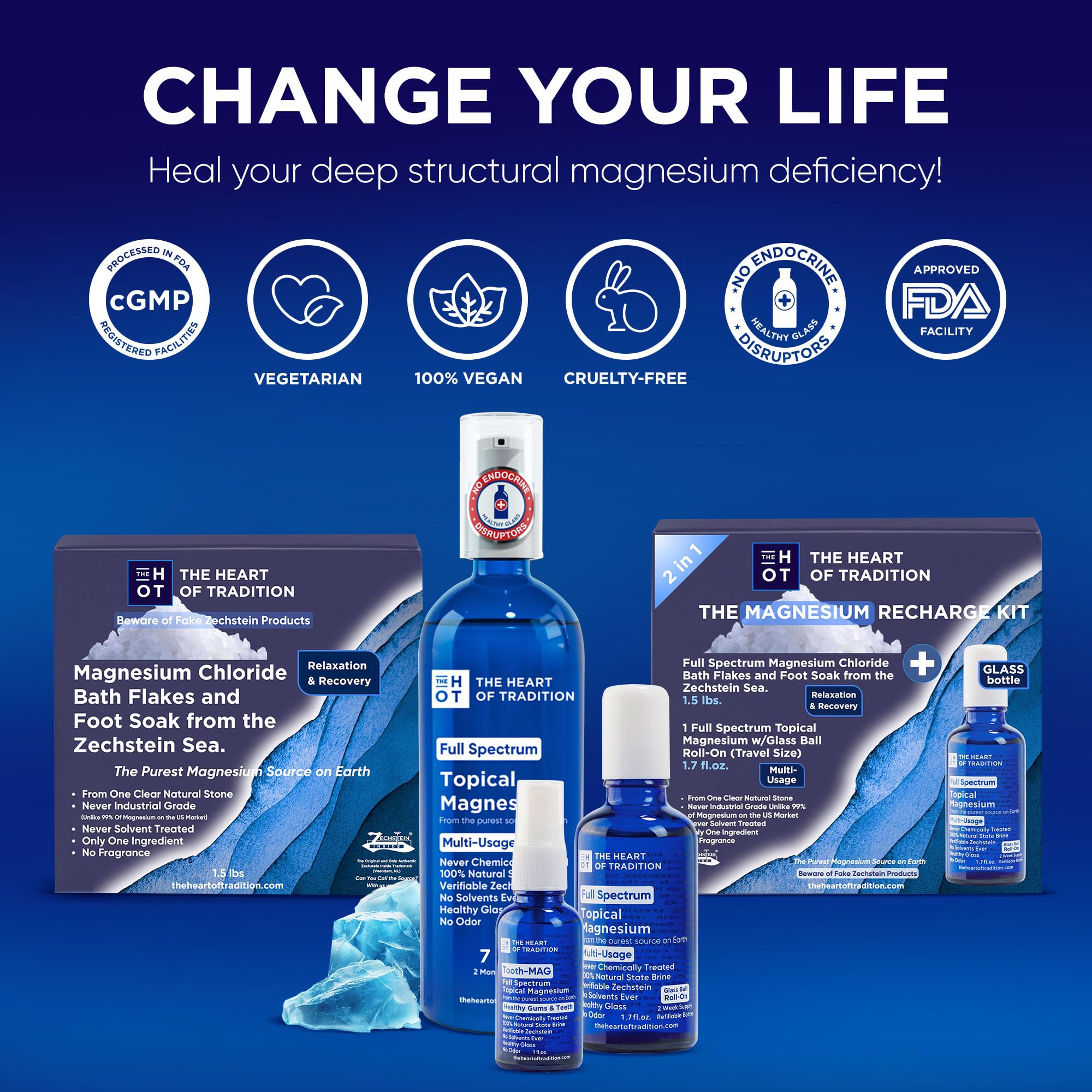 Dispensing magnesium oil spray from the nozzle