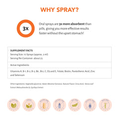 Close-up of vitamin ingredients label on the bottle